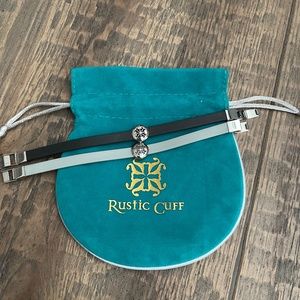 Rustic Cuff Silicone Logo Bracelets (set of 2)